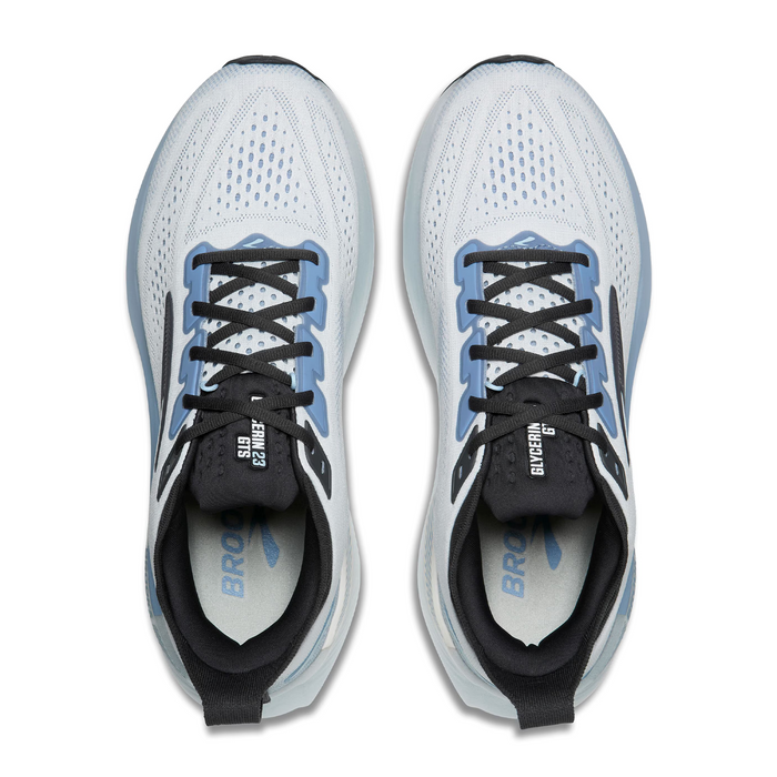Brooks Glycerin GTS 23 Running Shoe (Men) - White/Rain/Baltic Sea Athletic - Running - Stability - The Heel Shoe Fitters