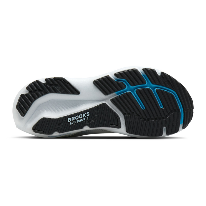Brooks Glycerin GTS 23 Running Shoe (Men) - White/Rain/Baltic Sea Athletic - Running - Stability - The Heel Shoe Fitters