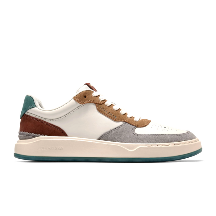 Cole Haan GrandPro Crossover Sneaker (Men) - Ivory/CH Golden Honey Suede/Mediterranean Athletic - Casual - Lace Up - The Heel Shoe Fitters