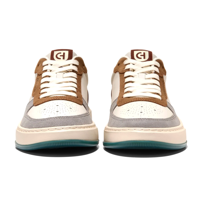 Cole Haan GrandPro Crossover Sneaker (Men) - Ivory/CH Golden Honey Suede/Mediterranean Athletic - Casual - Lace Up - The Heel Shoe Fitters
