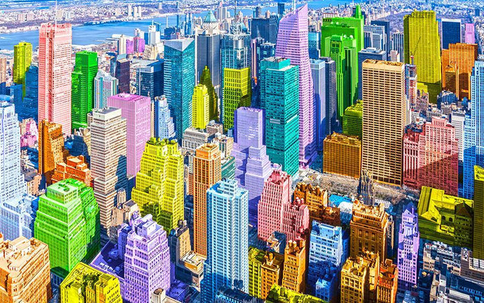 Colorful City (Small) - Blue