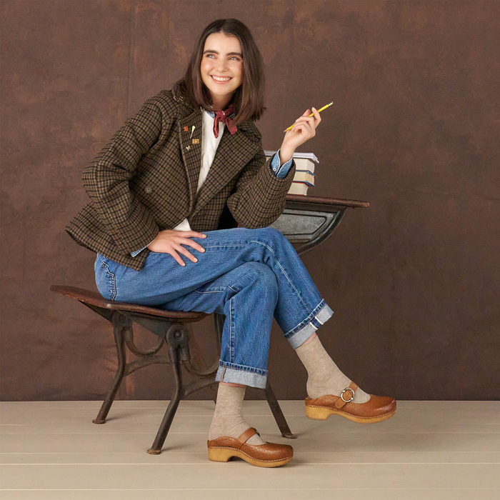 Dansko Blair Mary Jane Clog (Women) - Tan Dress-Casual - Clogs & Mules - The Heel Shoe Fitters