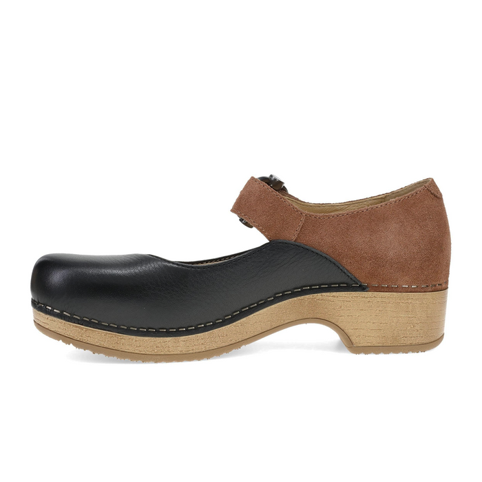 Dansko Bonny Mary Jane (Women) - Black/Luggage Dress-Casual - Slip On - The Heel Shoe Fitters