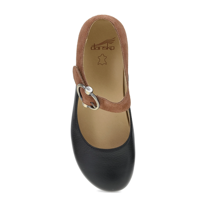 Dansko Bonny Mary Jane (Women) - Black/Luggage Dress-Casual - Slip On - The Heel Shoe Fitters