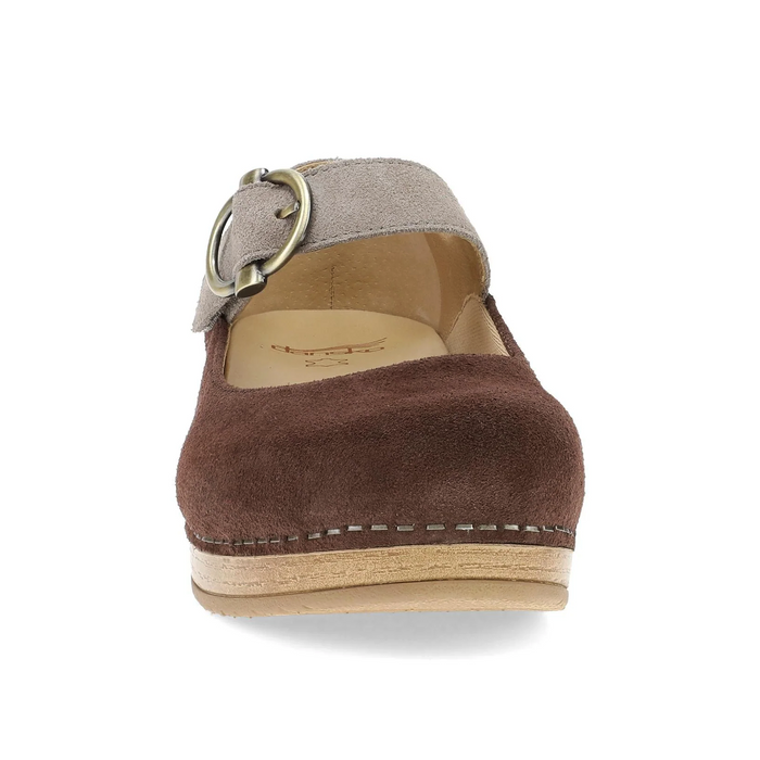 Dansko Bonny Mary Jane (Women) - Chocolate/Taupe Dress-Casual - Slip On - The Heel Shoe Fitters