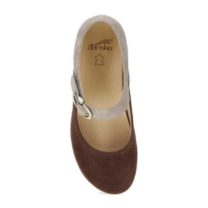 Dansko Bonny Mary Jane (Women) - Chocolate/Taupe Dress-Casual - Slip On - The Heel Shoe Fitters