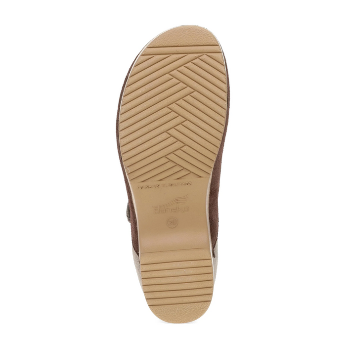 Dansko Bonny Mary Jane (Women) - Chocolate/Taupe Dress-Casual - Slip On - The Heel Shoe Fitters