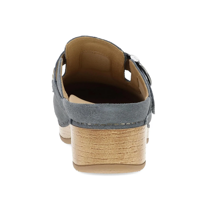 Dansko Branson Clog (Women) - Dusty Blue Suede Dress-Casual - Clogs & Mules - The Heel Shoe Fitters