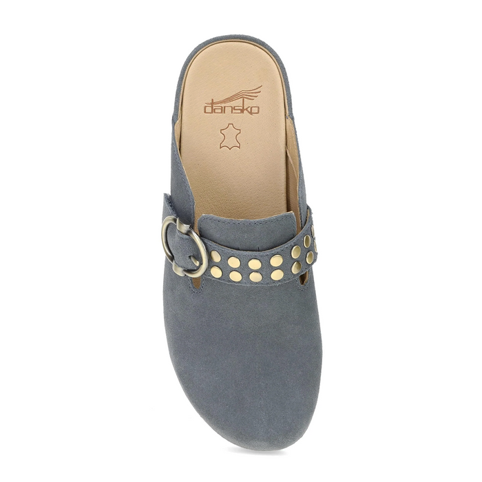 Dansko Branson Clog (Women) - Dusty Blue Suede Dress-Casual - Clogs & Mules - The Heel Shoe Fitters