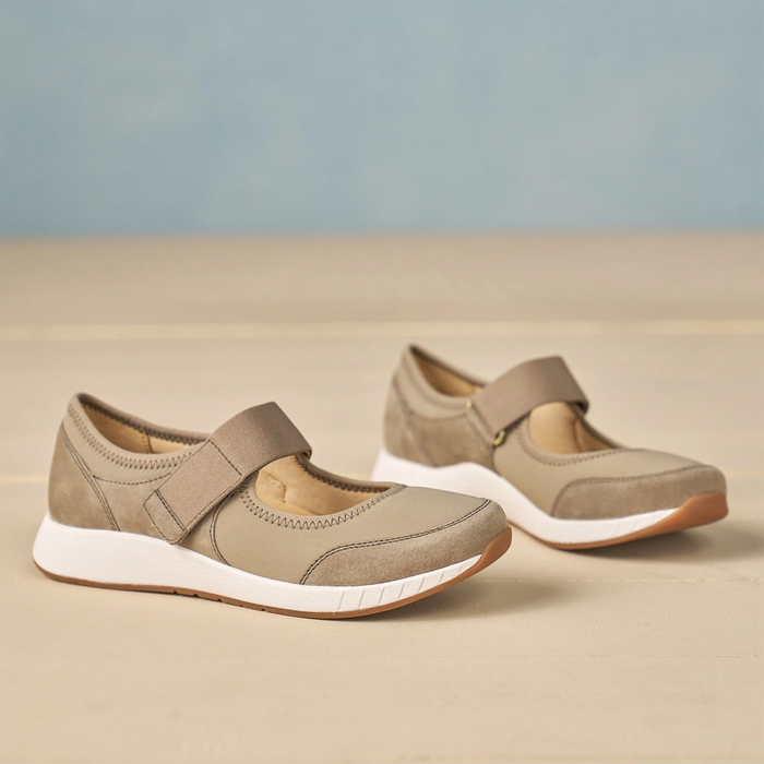 Dansko Carolina Mary Jane Sneaker (Women) - Walnut Suede Athletic - Casual - Slip On - The Heel Shoe Fitters