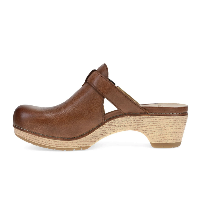 Dansko Leandra Clog (Women) - Brown Leather Dress-Casual - Clogs & Mules - The Heel Shoe Fitters
