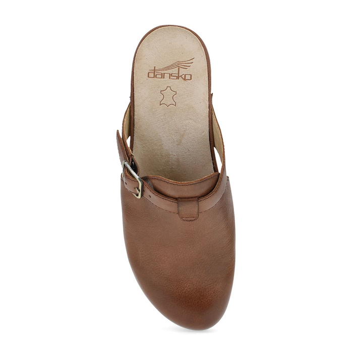 Dansko Leandra Clog (Women) - Brown Leather Dress-Casual - Clogs & Mules - The Heel Shoe Fitters