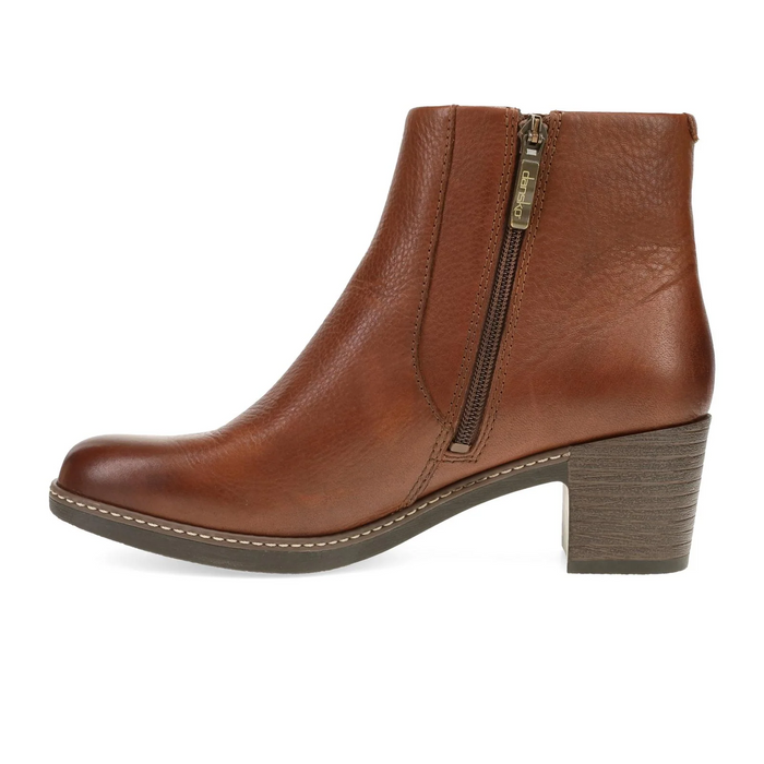 Dansko Meryll Heeled Boot (Women) - Brown Waxy Milled Boots - Casual - Low - The Heel Shoe Fitters
