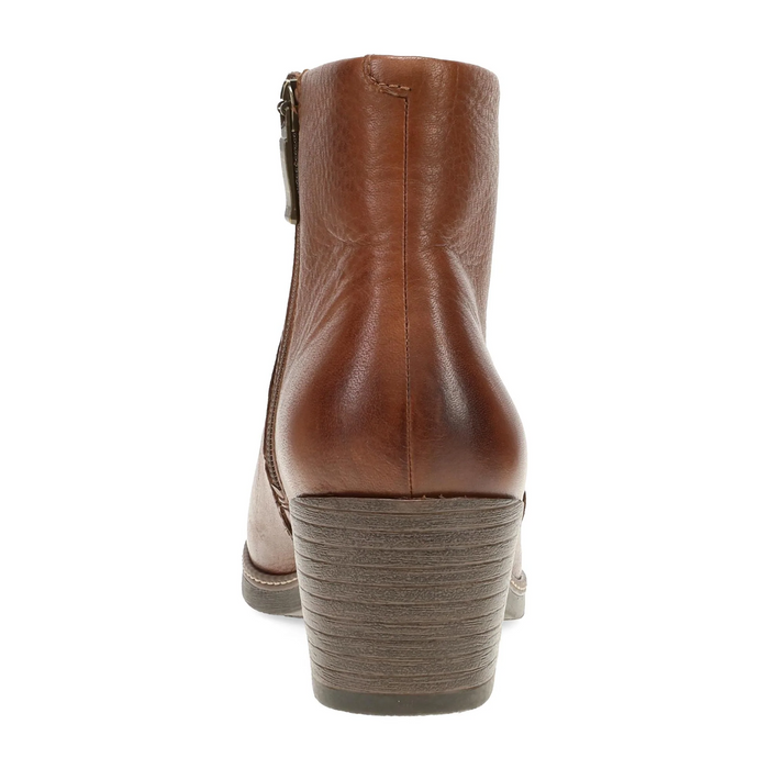 Dansko Meryll Heeled Boot (Women) - Brown Waxy Milled Boots - Casual - Low - The Heel Shoe Fitters