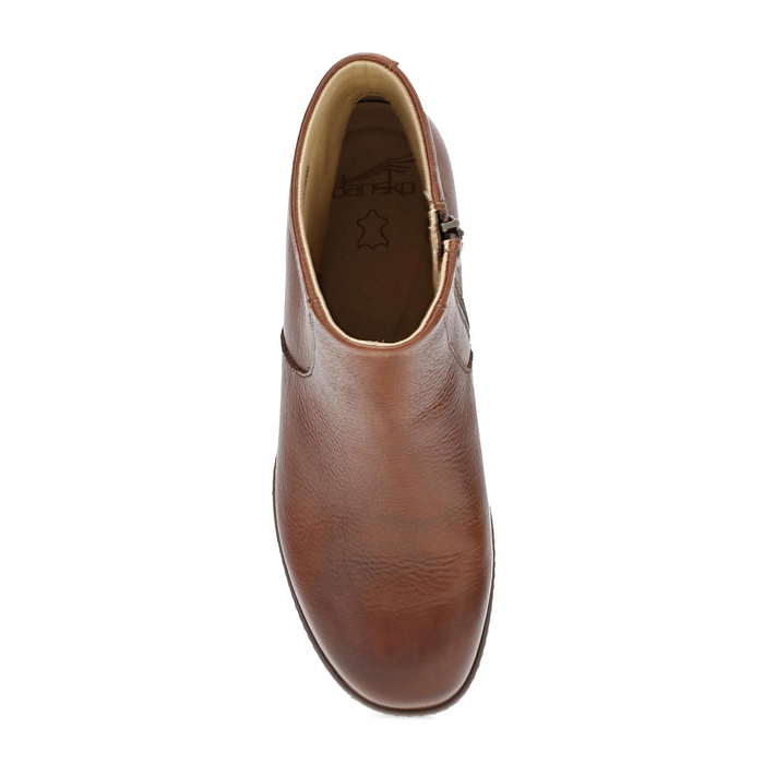 Dansko Meryll Heeled Boot (Women) - Brown Waxy Milled Boots - Casual - Low - The Heel Shoe Fitters