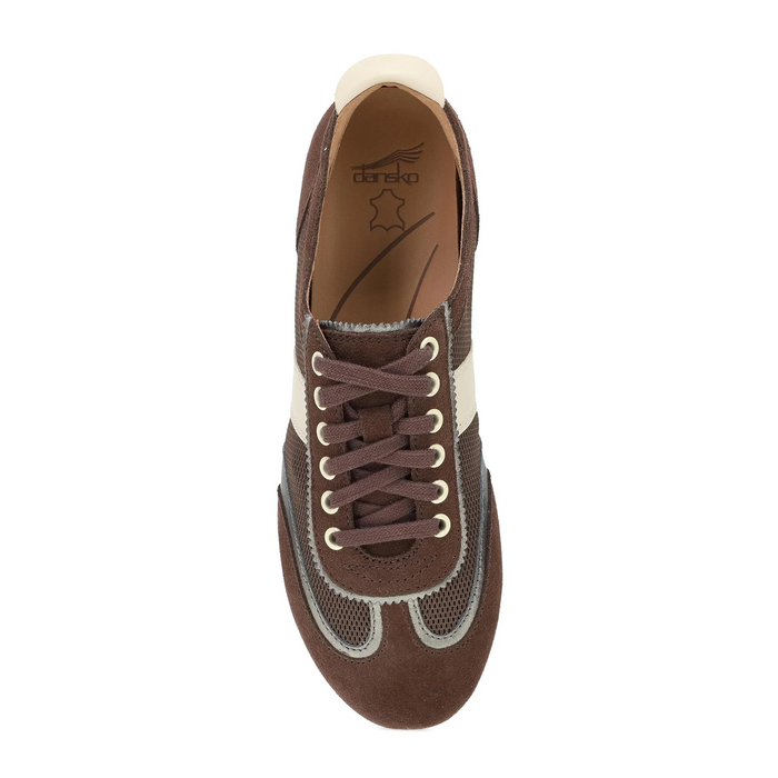 Dansko Milana Sneaker (Women) - Chocolate/Pewter Athletic - Casual - Lace Up - The Heel Shoe Fitters