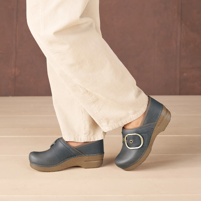 Dansko Pearson Clog (Women) - Dusty Blue Dress-Casual - Clogs & Mules - The Heel Shoe Fitters