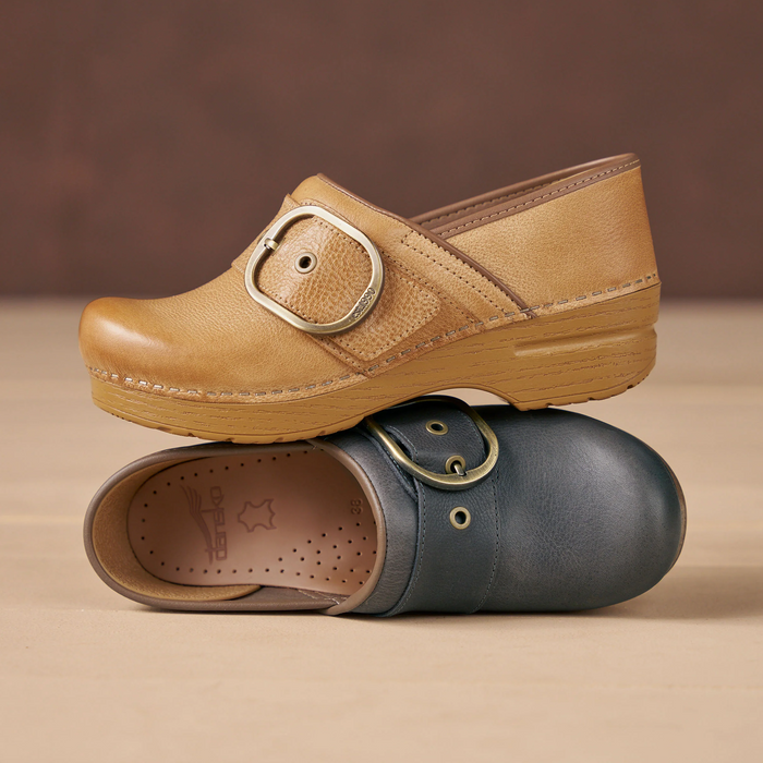 Dansko Pearson Clog (Women) - Dusty Blue Dress-Casual - Clogs & Mules - The Heel Shoe Fitters