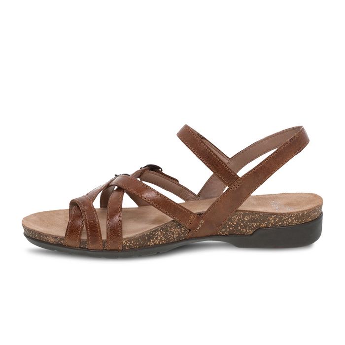 Dansko Roslyn Backstrap Sandal (Women) - Tan Waxy Burnished Sandal - Backstrap - The Heel Shoe Fitters