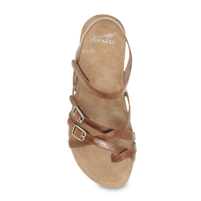 Dansko Roslyn Backstrap Sandal (Women) - Tan Waxy Burnished Sandal - Backstrap - The Heel Shoe Fitters