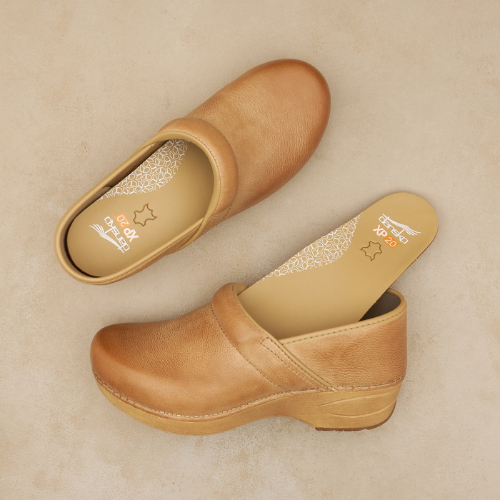 Dansko XP 2.0 Clog (Women) - Honey Distressed Leather Dress-Casual - Clogs & Mules - The Heel Shoe Fitters