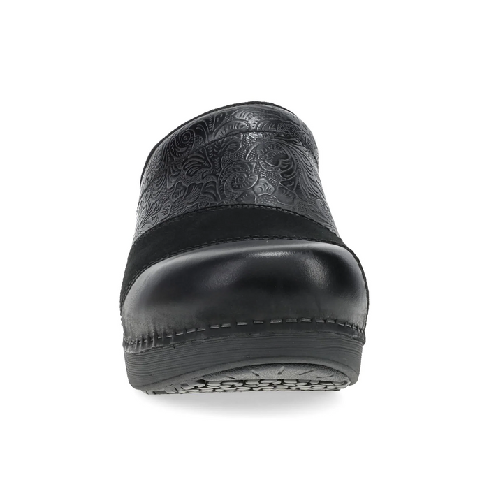Dansko Zinnia Clog (Women) - Black Multi Dress-Casual - Clogs & Mules - The Heel Shoe Fitters