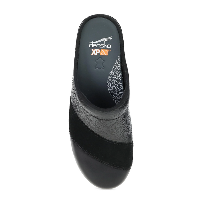 Dansko Zinnia Clog (Women) - Black Multi Dress-Casual - Clogs & Mules - The Heel Shoe Fitters