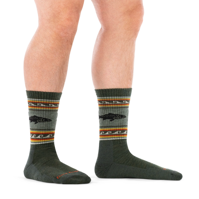 Darn Tough Socks Vangrizzle Midweight Cushion Crew (Men) - Trout River Accessories - Socks - Performance - The Heel Shoe Fitters