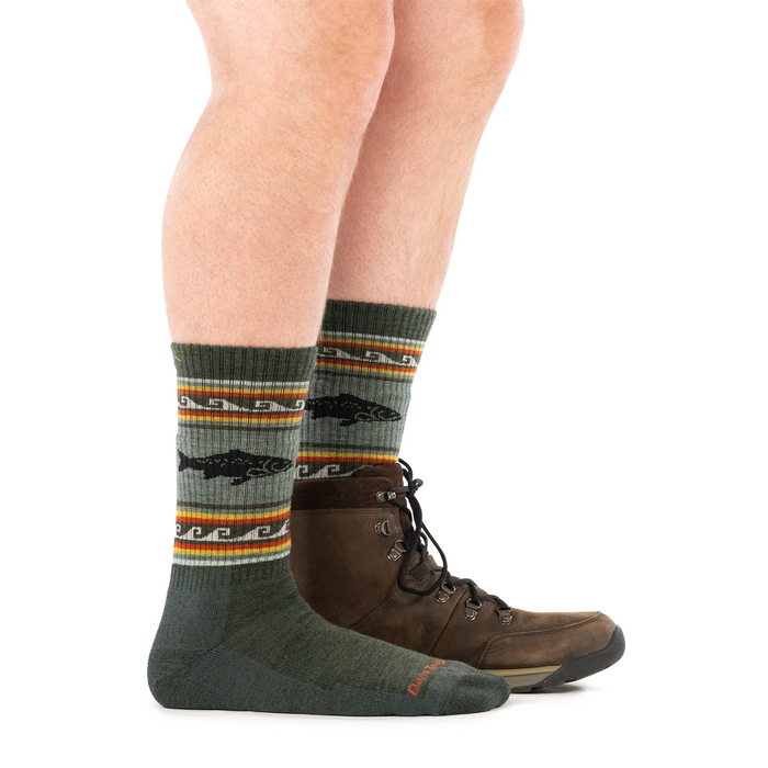 Darn Tough Socks Vangrizzle Midweight Cushion Crew (Men) - Trout River Accessories - Socks - Performance - The Heel Shoe Fitters