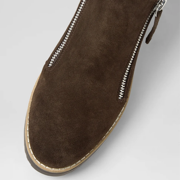 Django & Juliette Ohmy Mid Sneaker (Women) - Chocolate/Chocolate Sole Athletic - Casual - Slip On - The Heel Shoe Fitters