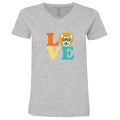 Dog Love (Corgi) - Ladies T-Shirt V-Neck