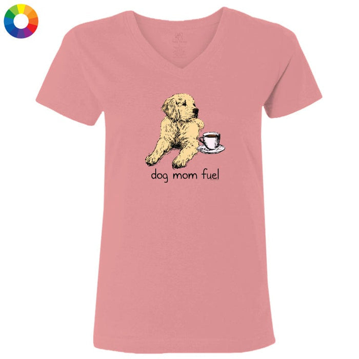 Dog Mom Fuel - Ladies T-Shirt V-Neck