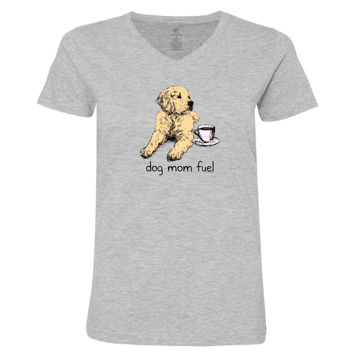 Dog Mom Fuel - Ladies T-Shirt V-Neck