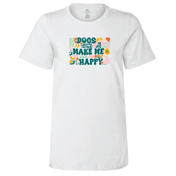 Dogs Make Me Happy - Ladies Crewneck