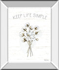 Farmhouse Cotton IV By Beth Grove - Mirror Framed Print Wall Art - White