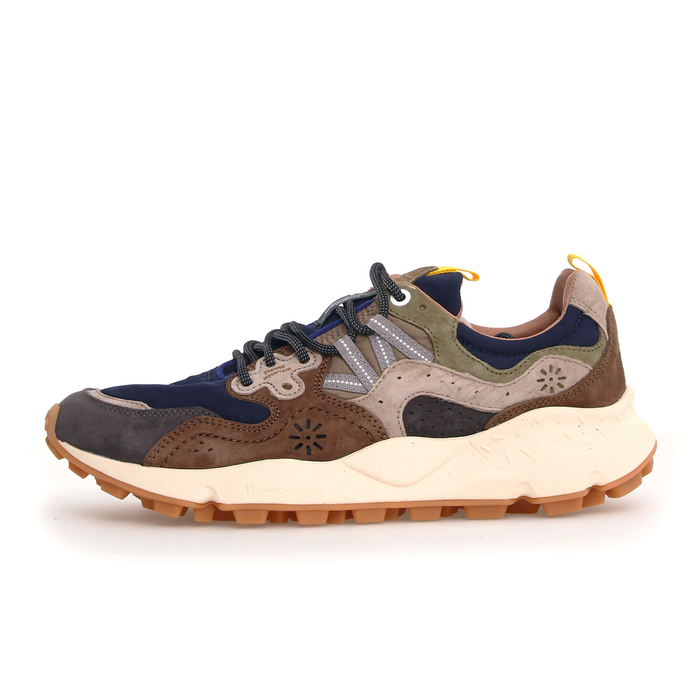 Flower Mountain Yamano 3 Sneaker (Men) - Dark Grey/Brown Athletic - Casual - Lace Up - The Heel Shoe Fitters
