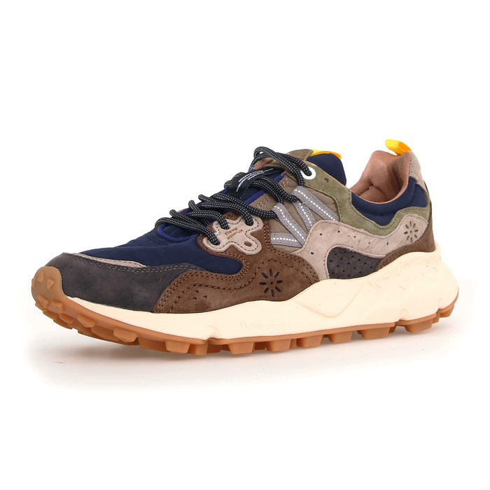 Flower Mountain Yamano 3 Sneaker (Men) - Dark Grey/Brown Athletic - Casual - Lace Up - The Heel Shoe Fitters