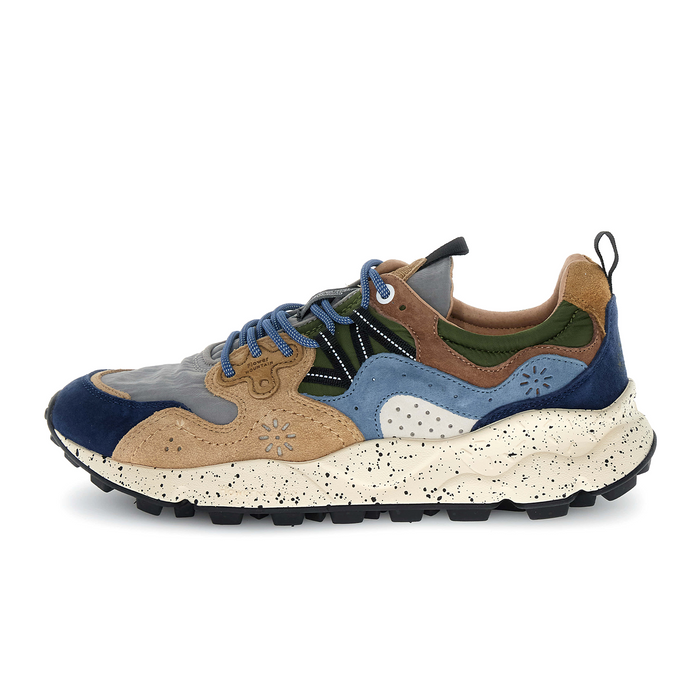 Flower Mountain Yamano 3 Sneaker (Men) - Navy/Light Brown/Grey Athletic - Casual - Lace Up - The Heel Shoe Fitters