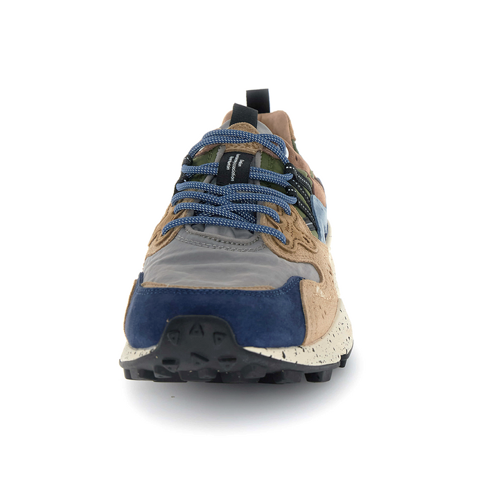 Flower Mountain Yamano 3 Sneaker (Men) - Navy/Light Brown/Grey Athletic - Casual - Lace Up - The Heel Shoe Fitters
