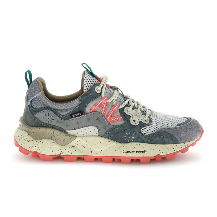Flower Mountain Yamano 3 Sneaker (Unisex) - Grey/Anthracite/Rose Athletic - Casual - Lace Up - The Heel Shoe Fitters