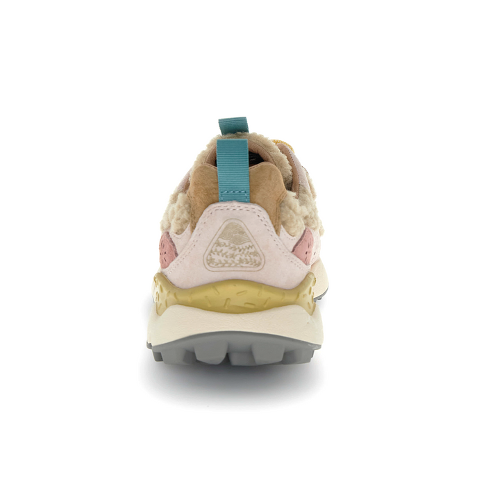 Flower Mountain Yamano 3 Sneaker (Women) - Teddy Light Brown/Rose/Beige Athletic - Casual - Lace Up - The Heel Shoe Fitters
