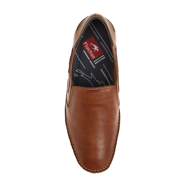 Fluchos Mariner 9883 Slip On (Men) - Cognac Dress-Casual - Slip On - The Heel Shoe Fitters