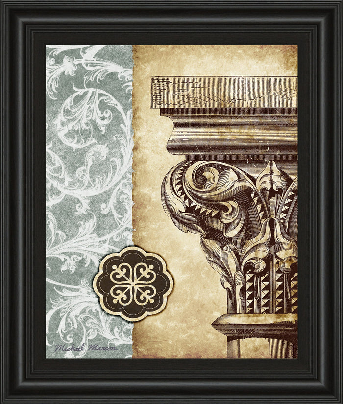 Fomanesque I By Michael Marcon - Framed Print Wall Art - Beige