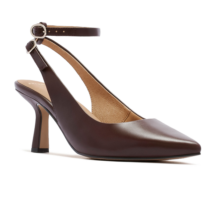 FRANKIE4 Gigi Slingback Heel (Women) - Chestnut Dress-Casual - Heels - The Heel Shoe Fitters