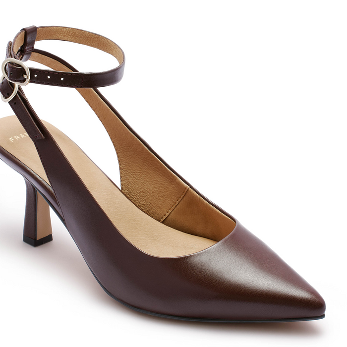 FRANKIE4 Gigi Slingback Heel (Women) - Chestnut Dress-Casual - Heels - The Heel Shoe Fitters