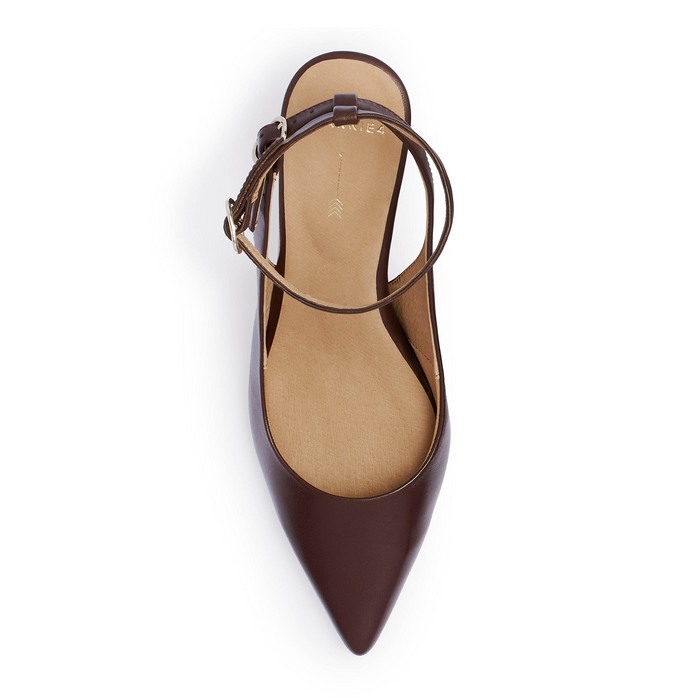 FRANKIE4 Gigi Slingback Heel (Women) - Chestnut Dress-Casual - Heels - The Heel Shoe Fitters