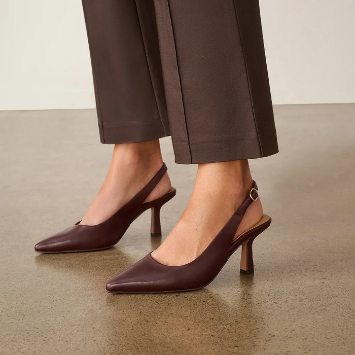 FRANKIE4 Gigi Slingback Heel (Women) - Chestnut Dress-Casual - Heels - The Heel Shoe Fitters