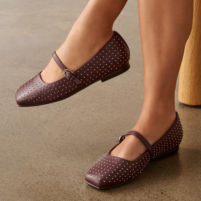 FRANKIE4 Hepburn Mary Jane (Women) - Cherry Stud Dress-Casual - Flat - The Heel Shoe Fitters