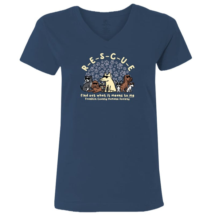 Franklin County Humane Society - Ladies T-Shirt V-Neck