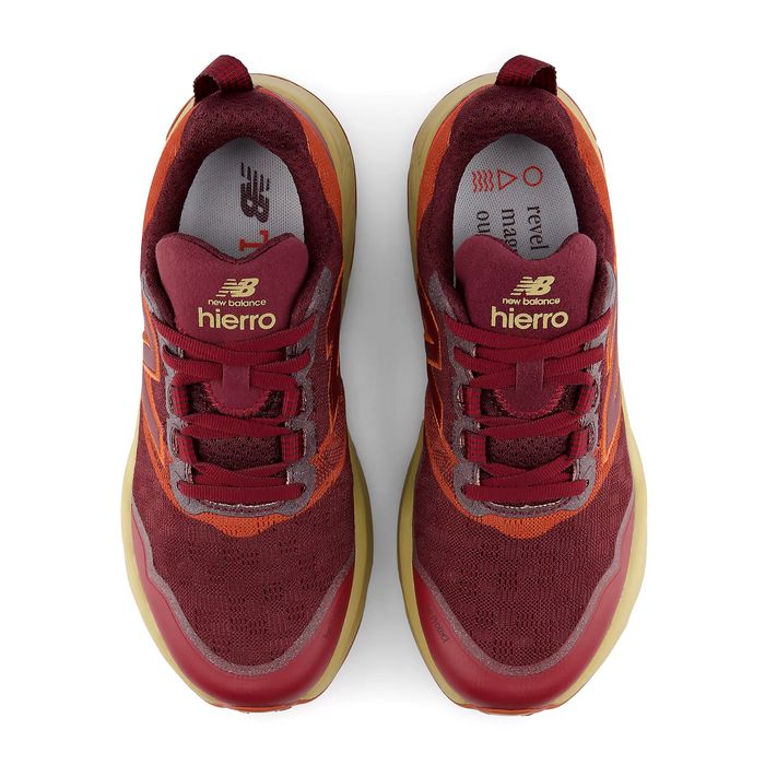 New Balance Fresh Foam X Hierro v9 (Women) - Mulled Wine/Neo Flame Athletic - Running - Trail - The Heel Shoe Fitters